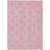 5' X 8' Pink And Ivory Geometric Washable Indoor Outdoor Area Rug Transitional Style - Pink, Ivory Color