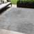 5' X 8' Gray Silver And Charcoal Abstract Washable Indoor Outdoor Area Rug Transitional Style - Gray, Silver, Charcoal Color