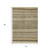 5' X 8' Chocolate And Taupe Striped Washable Indoor Outdoor Area Rug