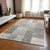 3' X 5' Beige Ivory And Taupe Striped Washable Indoor Outdoor Area Rug