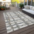5' X 8' Silver Taupe And Gray Striped Washable Indoor Outdoor Area Rug