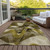 5' X 8' Coffee Abstract Washable Non Skid Indoor Outdoor Area Rug