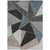 5' X 8' Blue Charcoal And Gray Geometric Washable Indoor Outdoor Area Rug