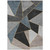 5' X 8' Blue Charcoal And Gray Geometric Washable Indoor Outdoor Area Rug