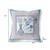 26" x 26" Blue and Gray Peacock Blown Seam Floral Indoor Outdoor Throw Pillow Home Accent
