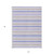 5' X 8' Ivory Blue And Gray Striped Washable Indoor Outdoor Area Rug