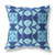 20" X 20" Blue Blown Seam Geometric Indoor Outdoor Throw Pillow