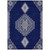 5' X 8' Navy Blue Gray And Brown Oriental Washable Indoor Outdoor Area Rug
