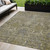 5' X 8' Taupe And Gray Damask Washable Indoor Outdoor Area Rug
