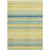 3' X 5' Yellow Denim Blue And Sky Blue Striped Washable Indoor Outdoor Area Rug