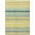 3' X 5' Yellow Denim Blue And Sky Blue Striped Washable Indoor Outdoor Area Rug