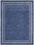 9' X 12' Navy Blue And Ivory Indoor Outdoor Area Rug
