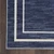 9' X 12' Navy Blue And Ivory Indoor Outdoor Area Rug