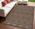 4' X 6' Dark Brown And Light Brown Geometric Indoor Outdoor Area Rug