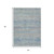 3' X 5' Blue And Charcoal Striped Washable Indoor Outdoor Area Rug