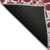 8' Runner Burgundy and White Floral Washable Non Skid Indoor Outdoor Runner Rug