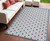 4' X 6' Blue And Gray Geometric Indoor Outdoor Area Rug