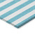 2' X 3' Teal Striped Washable Non Skid Indoor Outdoor Area Rug