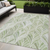 5' X 8' Sage Artichoke Green And Mint Green Geometric Washable Indoor Outdoor Area Rug