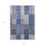 5' X 8' Denim Blue And Navy Blue Striped Washable Indoor Outdoor Area Rug