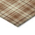 3' X 5' Brown Black And Beige Plaid Washable Indoor Outdoor Area Rug