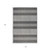 2' X 3' Blue and Gray Striped Stain Resistant Indoor Outdoor Area Rug - Blue, Gray