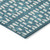 5' X 8' Teal Blue And Ivory Geometric Washable Indoor Outdoor Area Rug - Teal Blue, Ivory