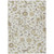 5' X 8' Ivory Brown And Green Floral Washable Indoor Outdoor Area Rug