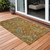 3' X 5' Orange Paisley Washable Non Skid Indoor Outdoor Area Rug