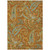 3' X 5' Orange Paisley Washable Non Skid Indoor Outdoor Area Rug
