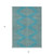 5' X 8' Teal Blue And Pink Geometric Washable Indoor Outdoor Area Rug