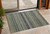 2' X 3' Sage Striped Washable Non Skid Indoor Outdoor Area Rug