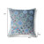 18" x 18" Blue and White Peacock Blown Seam Floral Indoor Outdoor Throw Pillow
