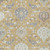 5' X 8' Gold Ivory And Gray Damask Washable Indoor Outdoor Area Rug