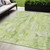 5' X 8' Lime Green And Ivory Abstract Washable Indoor Outdoor Area Rug - Lime Green, Ivory