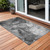3' X 5' Gray Abstract Washable Non Skid Indoor Outdoor Area Rug Transitional Style - Gray Color