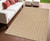 4' X 6' Natural And Beige Geometric Indoor Outdoor Area Rug
