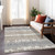 3' X 5' Taupe Brown And Ivory Striped Washable Indoor Outdoor Area Rug
