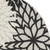 4' Black And White Round Floral Indoor Outdoor Area Rug