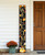 72" Black Gold And Orange Solid Wood Welcome Leaves Porch Sign