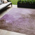 5' X 8' Lavender Brown And Ivory Abstract Washable Indoor Outdoor Area Rug