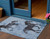 3' X 5' Denim Blue And Charcoal Horse Washable Indoor Outdoor Area Rug