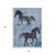 3' X 5' Denim Blue And Charcoal Horse Washable Indoor Outdoor Area Rug