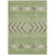 3' X 5' Green Taupe And Ivory Southwestern Washable Indoor Outdoor Area Rug