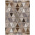 5' X 8' Brown Beige And Khaki Geometric Washable Indoor Outdoor Area Rug