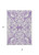 3' X 5' Purple And Ivory Damask Washable Indoor Outdoor Area Rug