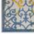 8' X 11' Ivory Blue And Yellow Trellis Indoor Outdoor Area Rug