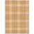 5' X 8' Orange Blue And Ivory Plaid Washable Indoor Outdoor Area Rug