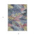 3' X 5' Denim Blue And Blush Floral Washable Indoor Outdoor Area Rug