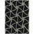 5' X 8' Black And Ivory Geometric Washable Indoor Outdoor Area Rug Contemporary Style - Black, Ivory Color